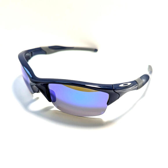 Oakley Half Jacket 2.0 OO9154-24 Size: 62-15-133 Dark Blue Sport Wrap Sunglasses - Picture 1 of 5